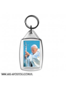 Brelok „Św. Jan Paweł II” - niebieski, zdjęcie