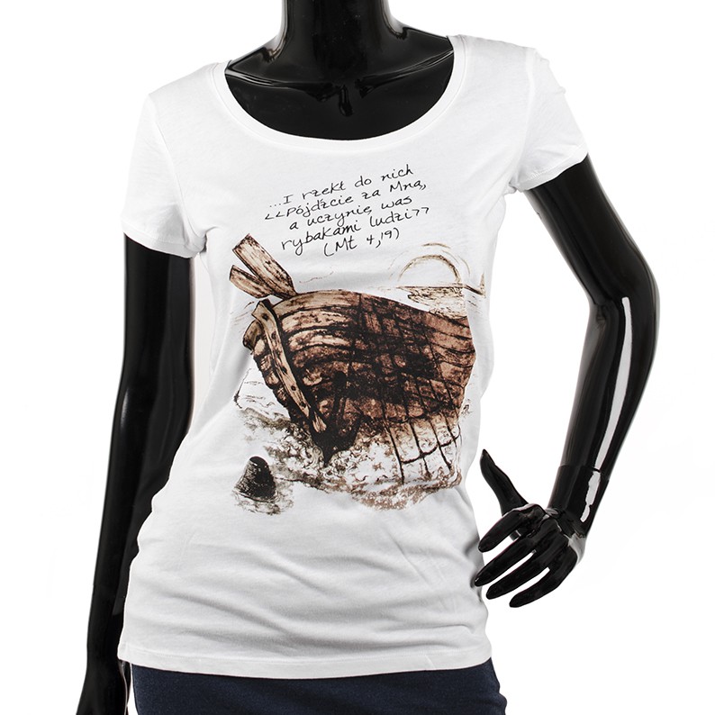 Moda Koszulki Koszulki z dekoltem w kształcie litery V Etincelle Couture Koszulka z dekoltem w kszta\u0142cie litery V bia\u0142y-czarny 