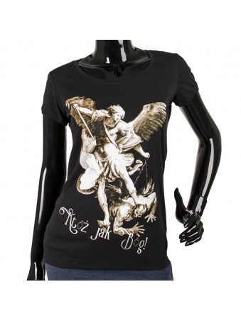 Koszulka damska z dekoltem „Święty Michał Archanioł”