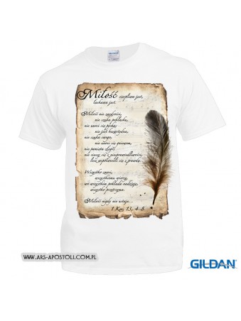 Koszulka męska „Hymn o Miłości” biała