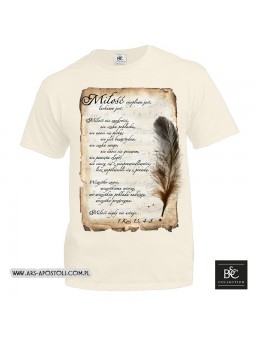 Koszulka męska „Hymn o Miłości” kremowa