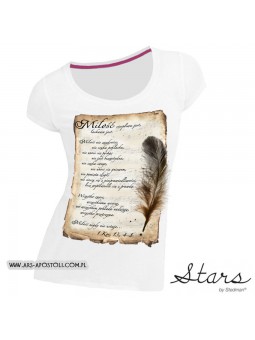 Koszulka damska z dekoltem „Hymn o Miłości”