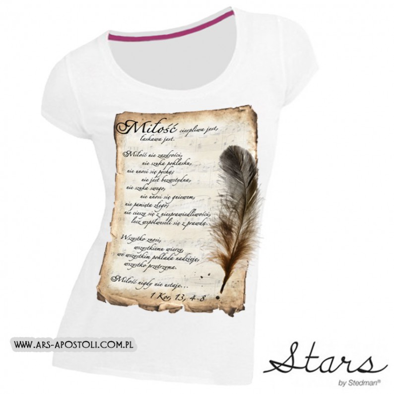 Koszulka damska z dekoltem „Hymn o Miłości”