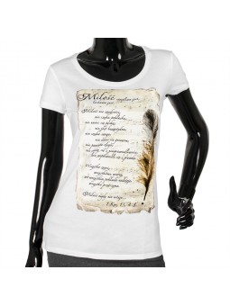 Koszulka damska z dekoltem „Hymn o Miłości”2