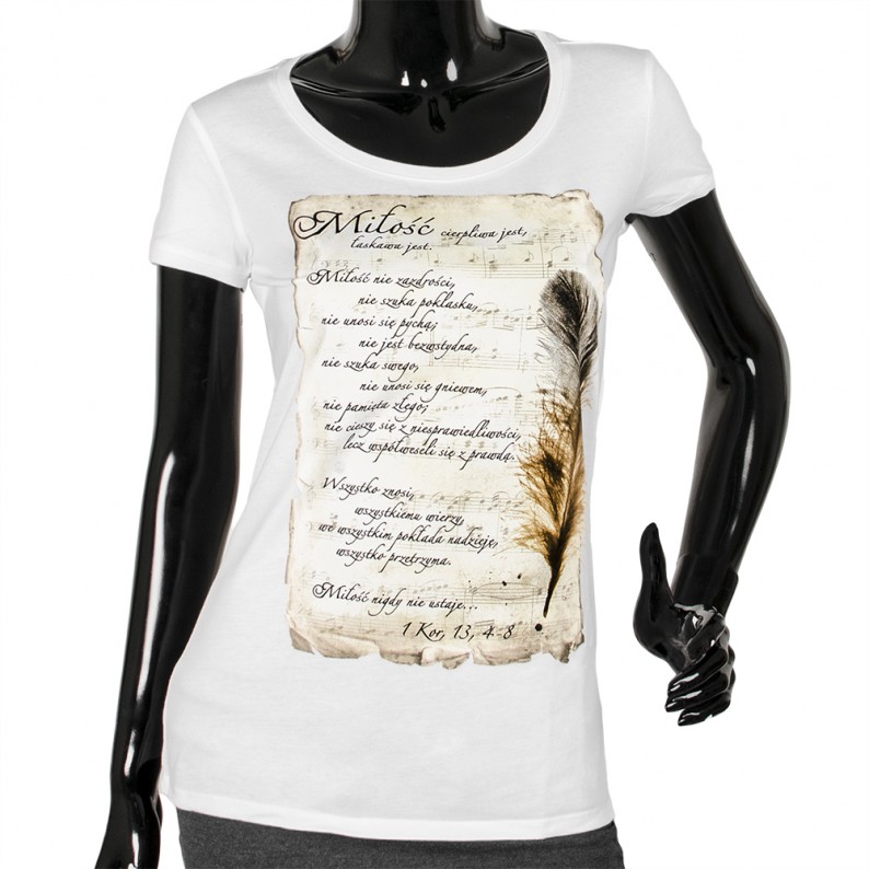Koszulka damska z dekoltem „Hymn o Miłości”2
