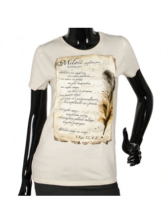Koszulka damska „Hymn o Miłości” natural