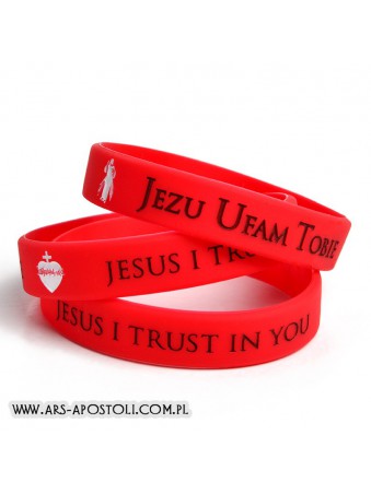 Opaska „Jezu ufam Tobie” czerwona