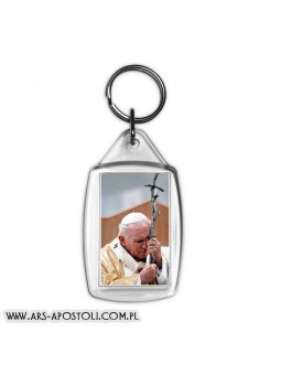 Brelok „Św. Jan Paweł II”  - beżowy, zdjęcie